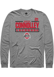 Dorian Connolley Ohio State Buckeyes Graphite NIL Stacked Box Long Sleeve Player T Shirt