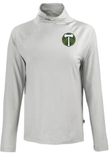 Cutter and Buck Portland Timbers Womens Grey Coastline Eco Funnel Neck Crew Sweatshirt