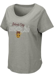 Colosseum Detroit City FC Womens Grey Myla Short Sleeve T-Shirt
