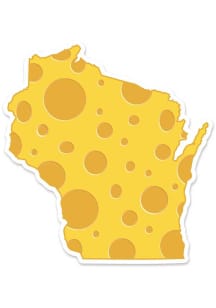 Wisconsin Cheese State Shape Stickers - Yellow