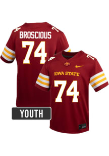 Gavin Broscious Iowa State Cyclones Youth Cardinal Red Nike NIL Name And Number Football Jersey