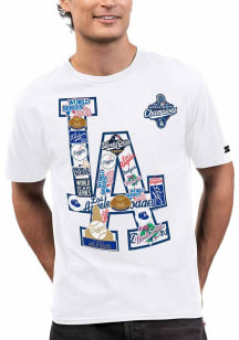 Starter Los Angeles Dodgers White World Series Prime Time Short Sleeve Fashion T Shirt