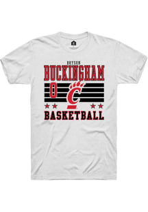 Bryson Buckingham Cincinnati Bearcats White NIL Striped Short Sleeve Player T Shirt