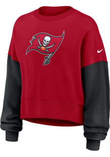 Nike Tampa Bay Buccaneers Womens Red Bold Play Crew Sweatshirt