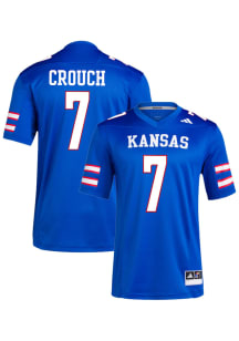 Daveon Crouch  Adidas Kansas Jayhawks Royal Blue NIL Name And Number Football Jersey