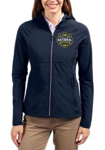 Cutter and Buck Michigan Wolverines Womens Navy Blue 2026 MBB Champions Adapt Eco Light Weight Jac..