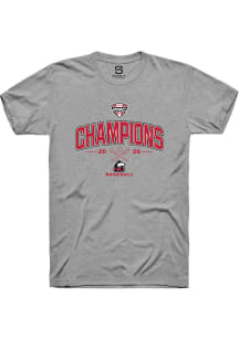 Summit Sportswear Northern Illinois Huskies Grey 2026 MAC Baseball Champions Short Sleeve T Shirt