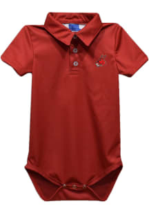 Vive La Fete Central Missouri Mules Baby Cardinal Dave Short Sleeve One Piece Polo