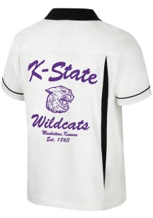Colosseum K-State Wildcats Mens Black Vintage Logo Short Sleeve Dress Shirt