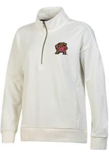 Maryland Terrapins Womens White Everlee Qtr Zip
