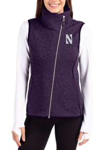 Cutter and Buck Northwestern Wildcats Womens Purple Mainsail Asymmetrical Vest