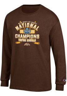 Champion Western Michigan Broncos Brown 2025 National Champions Jersey Long Sleeve T Shirt