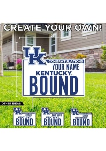 Kentucky Wildcats Personalized School Bound Yard Sign - White