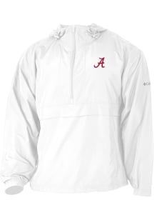 Columbia Alabama Crimson Tide Mens White Heat Seal Prodigy Long Sleeve Qtr Zip Pullover