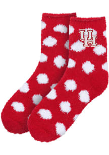 Houston Cougars Fuzzy Dot Womens Quarter Socks