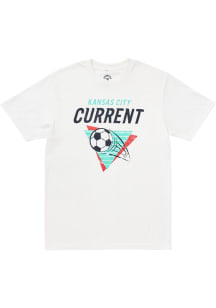 KC Current White 90s Soccer Ball Short Sleeve T Shirt