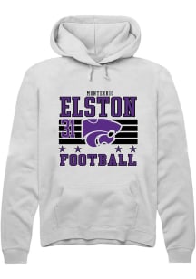 Monterrio Elston K-State Wildcats Mens White Football NIL Striped Player Hood