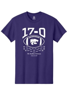 Summit Sportswear K-State Wildcats Purple Football 17-0 vs Kansas Short Sleeve T Shirt