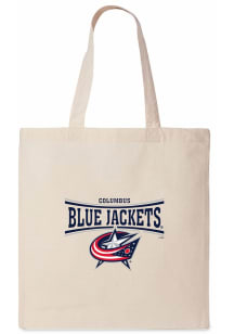 Columbus Blue Jackets White Canvas Tote