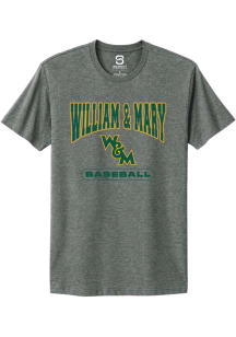 Summit Sportswear William & Mary Tribe Graphite Baseball Short Sleeve T Shirt
