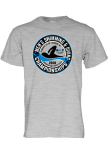 Blue 84 Big Ten Grey 2026 Men's Swimming & Diving Championships Short Sleeve T Shirt