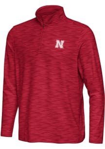 Antigua Nebraska Cornhuskers Mens Red Swell Long Sleeve Qtr Zip Pullover