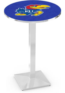 Kansas Jayhawks Chrome Square Base Pub Table