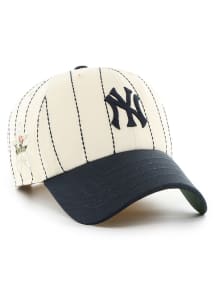 47 New York Yankees Rawlings Pin Stripe Clean Up Adjustable Hat - White