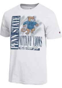 Champion Penn State Nittany Lions White Jersey Puff Ink Short Sleeve T Shirt