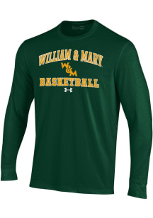 Under Armour William & Mary Tribe Green Basketball Performance Long Sleeve T Shirt