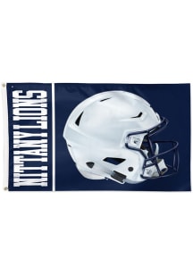 Penn State Nittany Lions Helmet 3x5 Silk Screen Grommet Flag - Navy Blue