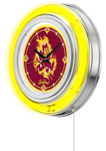 Arizona State Sun Devils Sparky Double Neon Wall Clock