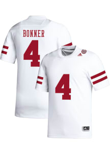 Janiran Bonner   Nebraska Cornhuskers White NIL Name And Number Football Jersey