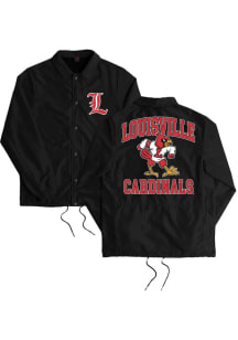 SLAM Louisville Cardinals Mens Black Coaches Jacket Light Weight Jacket