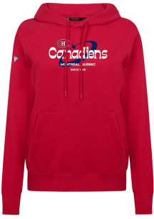 Levelwear Montreal Canadiens Womens Red Adorn Orbital Hooded Sweatshirt