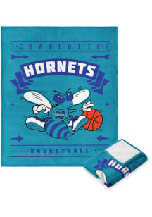 Charlotte Hornets 50x60 Hardwood Classics Silk Touch Fleece Blanket - Teal