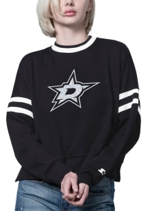 Starter Dallas Stars Womens Black Rally Crew Sweatshirt