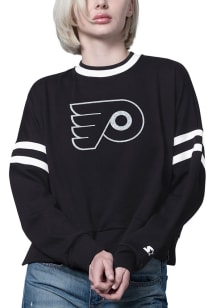 Starter Philadelphia Flyers Womens Black Rally Crew Sweatshirt