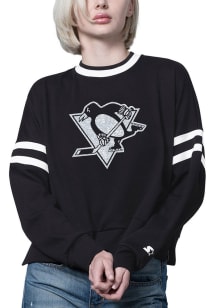 Starter Pittsburgh Penguins Womens Black Rally Crew Sweatshirt