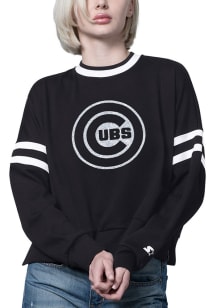 Starter Chicago Cubs Womens Black Rally Crew Sweatshirt