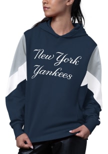 Starter New York Yankees Womens Navy Blue Scrimmage Hooded Sweatshirt