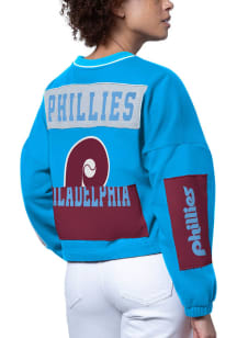 Starter Philadelphia Phillies Womens Maroon Shortstop Crew Sweatshirt