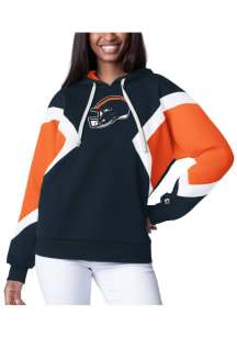 Starter Chicago Bears Womens Navy Blue Game On Hooded Sweatshirt