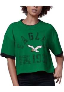 Starter Philadelphia Eagles Womens Kelly Green Fly Out Short Sleeve T-Shirt