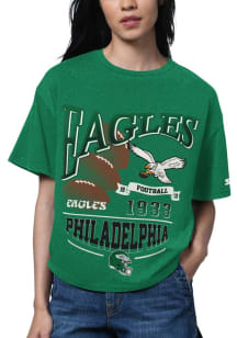 Starter Philadelphia Eagles Womens Kelly Green Hall of Fame Short Sleeve T-Shirt