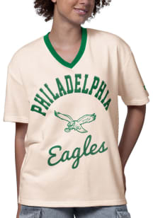 Starter Philadelphia Eagles Womens White Baseline Short Sleeve T-Shirt