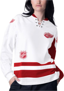 Starter Detroit Red Wings Womens Starter Hat Trick Fashion Hockey Jersey - White