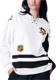 Starter Pittsburgh Penguins Womens Starter Hat Trick Fashion Hockey Jersey - White