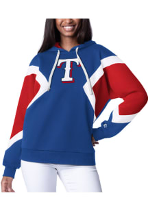 Starter Texas Rangers Womens Blue Game On Hooded Sweatshirt