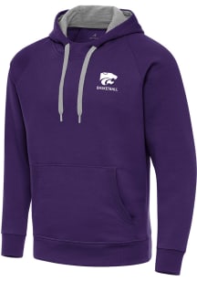 Antigua K-State Wildcats Mens Purple Victory Basketball Long Sleeve Hoodie